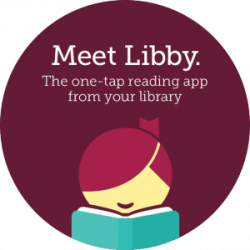 Girl reading a book. Caption reads Meet Libby. The one-tap reading app from your library